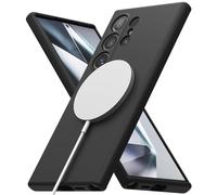 Ringke Silicone Magnetic Compatibile con Cover Samsung S24 Ultra, Compatibile con Accessori Magnetici, Morbido Custodia Antiurto Disegnato per Cover Samsung Galaxy S24 Ultra - Black