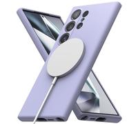 Ringke Silicone Magnetic Compatibile con Cover Samsung S24 Ultra, Compatibile con Accessori Magnetici, Morbido Custodia Antiurto Disegnato per Cover Samsung Galaxy S24 Ultra - Lavender