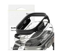 Ringke Slim (2 Pezzi) Compatibile con Cover Apple Watch Ultra 3/2 / 1, Custodia Sottile Rigida PC Anti Graffio - Clear & Matte Black
