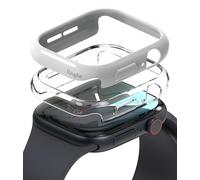 Ringke Slim (2 Pezzi) Compatibile con Cover Apple Watch 11/10 46mm, Custodia Sottile Rigida PC Anti Graffio - Clear & Light Gray