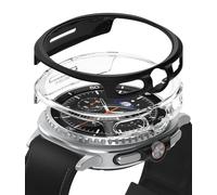 Ringke Slim (2 Pezzi) Compatibile con Cover Samsung Galaxy Watch 8 Classic 46mm, Custodia Protezione Calza Perfetto Estetica Anti Graffio Sottile PC Rigida - Clear & Matte Black