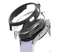 Ringke Slim Compatibile con Cover Samsung Galaxy Watch 5 40mm (2 Pezzi), Custodia Sottile Rigida PC Antigraffio - Clear & Black Nero