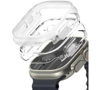 Ringke Slim per Apple Watch Ultra 4/3 / 2/1 - Clear & Alpine Clear | Cover, custodia, 2 pezzi, sottile, leggero, rigida PC