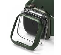 Ringke Slim per Cover Apple Watch 9/8 / 7 41mm - Clear & Deep Green | Custodia, 2 pezzi, sottile, leggero, rigida PC