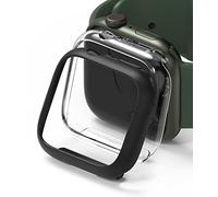 Ringke Slim per Cover Apple Watch 9/8 / 7 41mm - Clear & Matte Black | Custodia, 2 pezzi, sottile, leggero, rigida PC