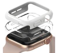 Ringke Slim Watch Case 2x set di custodie protettive per Apple Watch 4 40mm/Watch 5 40mm/Watch 6 40mm/Watch SE - Balta