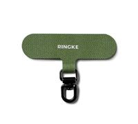 Ringke Spin Holder Link, Linguetta di Fissaggio per Telefono Resistente in Tessuto Oxford con Anello Metallico Girevole a 360 Gradi, Compatibile con Varie Custodie per Telefono - Olive Green