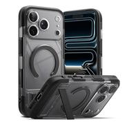 Ringke UX Magnetic Compatibile con Cover iPhone 17 Pro Max, Compatibile con Accessori Magnetici, Custodia Protettiva con Cavalletto Integrato - Smoke Black
