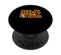Ringraziamento Coppie Abbinamento Outfit Patata Dolce Sì Io Yam PopSockets PopGrip Adesivo