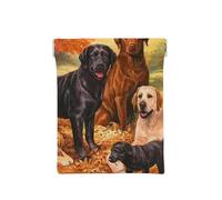 Ringraziamento del cane Golden Retriever del laboratorio Labrador autunnale, Spremere il portafoglio superiore da donna Borsa portaoggetti Piccola portamonete Portamonete