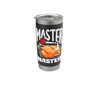 Ringraziamento Master Baster Divertente Turchia Giorno Autunno Uomini Ragazzi Bicchiere termico in acciaio inox doppia parete