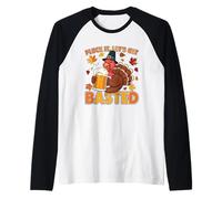 Ringraziamento Pluck It Lets Get Basted Divertente Autunno papà Uomini Maglia con Maniche Raglan