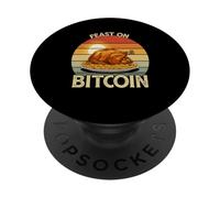 Ringraziamento Sats Harvest Blockchain Finanza Ricchezza Bitcoin PopSockets PopGrip Adesivo