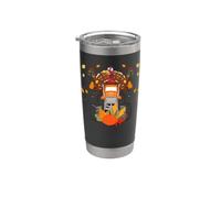 Ringraziamento Turchia Equitazione Monster Truck Ragazzi Bambini Bicchiere termico in acciaio inox doppia parete
