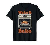 Ringraziamento Wake & Bake Turchia Forno Divertimento Maglietta