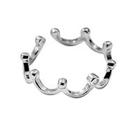 Rings for Girls, s sterling silversilver anello per donne a corona ondulata a corona a corona regolabile ad anello coda di coda giuntura gioiello per la donna per le ragazze del matrimonio regalo di