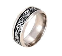 Rings For Men Stainless Steel Wedding Rings Ring Men Jewelry Silver(Size US 8) Nice processing