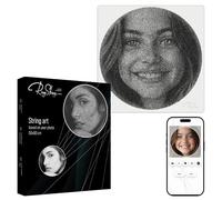 RingString - Kit per lavori artistici con filo DIY | Regalo personalizzato | Il tuo soggetto preferito come ritratto con filo | Motivo a scelta | Quadro (Maxi 50x50 cm)