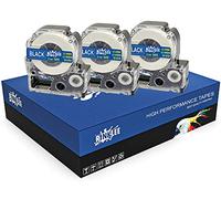 RINKLEE LC-4WBN LC-4WBN9 Nero su Bianco Nastro per Etichette Compatibile con Epson LabelWorks LW-300 LW-300L LW-400 LW-500 LW-600P LW-700 LW-900P LW-1000P KingJim Tepra Pro | 12 mm x 8 m | 3 Cassette