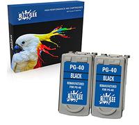 RINKLEE Sostituzione per Canon PG-40 Cartuccia d'Inchiostro Compatibile con Canon Pixma iP2600 MP140 MP460 iP1800 iP1900 iP2500 MP190 MP210 MP220 MP170 MP180 MP160 MP450 MP470 MP150 MX310 | 2 Nero