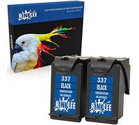 RINKLEE Sostituzione per HP 337 XL Cartuccia d'Inchiostro Compatibile con HP Photosmart 2500 2570 2573 2575 C4140 C4150 C4180 C4190 D5160 8049 Officejet 6300 6310 6315 Deskjet D4160 5940 | 2 Nero