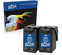 RINKLEE Sostituzione per HP 56 XL Cartuccia d'Inchiostro Compatibile con HP Deskjet 450 5150 5550 9680 Officejet 4212 4215 5610 6110 Photosmart 7260 7350 7450 7960 PSC 1210 1215 1315 2110 | 2 Nero