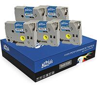 RINKLEE TZe-231 TZ-231 Nero su Bianco Nastro per Etichette Compatibile con Brother P-Touch PT-1000 1010 H100R H101GB H107B H110 P300BT P700 P710BT CUBE D210 D600VP E550WVP | 12 mm x 8 m | 5 Cassette