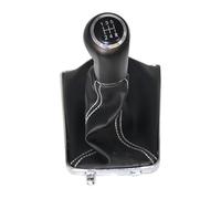 RINKTEEA Leva Pomello Cambio Per ASTRA III H 1.6 Per VAUXHALL 2004-2010 Pomello Cambio In Pelle 6/5 Velocità(12345R white line)