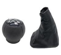 RINKTEEA Leva Pomello Cambio Per Opel Per CORSA C Per TIGRA B Per COMBO Pomello Del Cambio Manuale Cuffia In Pelle Copertura Della Freno A Mano Custodia(2pcs Gear Knob Cover)