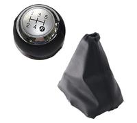 RINKTEEA Leva Pomello Cambio Per Toyota Per Verso 2009-2013 Cambio Manuale Pomello Copertura Sovraccoperta Antipolvere(5 Speed Silver Set)