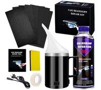 Rinnova Fari Auto Kit - 650 ml Kit Lucidatura Fari Auto, Pulisci Fari Auto Opachi, Rinnova Fanali per Riparazione Ingiallimento/Graffio/Sfocatura/Ossidazione