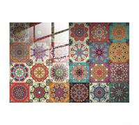Rinnova le tue pareti con piastrelle adesive impermeabili a forma di fiore, facili opzioni in PVC (20 x 20 cm x 24 pellicola)