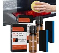 Rinnova Plastiche Auto,2PC Restauratore e Lucidante per Plastica,Ravviva Protegge Superfici Plastica,Rimuovi Graffi Plastica,Plastic Refreshing Car,Agente Rivestimento per Auto,Restauratore Plastica