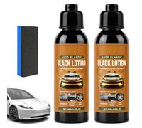 Rinnova Plastiche Auto, Rinnovatore Plastiche Auto & Rimuovi Graffi | 2 x 100 ml con Spugna, Pulizia e Cura Plastiche Interni ed Esterni, Protezione UV per Paraurti, Cruscotto e Guarnizioni