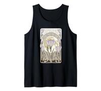 Rinnovamento Primaverile Art Nouveau Crocus Flower Moon Donna Canotta