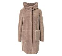 Rino & Pelle Cappotto reversibile in pelliccia sintetica teddy con cappuccio/eco-montone Alina 7002511 Tg. 40/44/L Col. Toffee/Fango