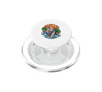rinoceronte che sbircia con un sorriso malizioso PopSockets PopGrip per MagSafe
