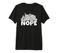 Rinoceronte Pigro Nope Not Today Safari Pigrizia Maglietta Premium