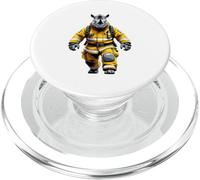 Rinoceronte pompiere con uniforme da soccorso PopSockets PopGrip per MagSafe