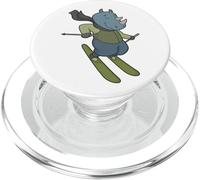 Rinoceronte Sciatore Sci Sport invernali PopSockets PopGrip per MagSafe