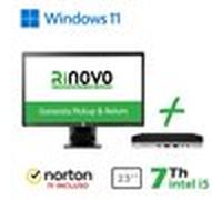 Rinovo ultra mini pc dm hp 600-800 g3 i5-7x00t +monitor hp e231 + norton