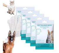 Rinse Free Dog Shampoo Mitts, Hypoallergenic Pet Bath Wipes, Portable Thickened Pets Glove Wipes, Easy Wipe The Paws and Body Cleaning Mitt, No Rinsing, 1 Package (6 Pcs) (5 Pack)