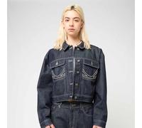 Rinsed Cropped Denim Jacket blu XS