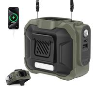 Rintea Ventilatore Portatile con Clip in Vita, 10000 mAh Ventilatore USB, 3 Velocità Mini Ventilatore Portatile con Illuminazione, per Vampate di Calore, Viaggi all'aperto Campeggio, Verde