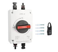 Rinteea 1Set PV Solare Fotovoltaico Sezionatore Interruttore, LONQ-40 DC Isolatore Solare Interruttore IP66 Impermeabile DC1000V 4P