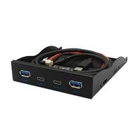 Rinteea Floppy Drive Bay Panel USB3.2 GEN2 Type-C Floppy Drive Bay 10Gbps Pannello 3.5In HUB 19PIN a C Porta Avanti Spine Indietro