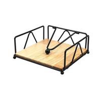 Rinteea Portatovaglioli per tavolo, portatovaglioli piatto con braccio appesantito, portatovaglioli di carta quadrati, elegante metallo A