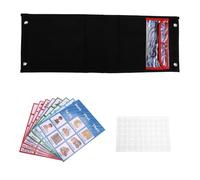 Rinteea Programma visivo per bambini, tabella di routine giornaliera con 70 carte, calendario tascabile per autismo, strumento comportamentale, colore nero