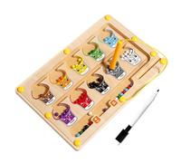 Rinth colorazione magnetica, Colore magnetico e numero labirinto - Passaggio del puzzle in legno | apprendimento del puzzle educativo della Moto, Giocattoli da viaggio per età prescolare, boy