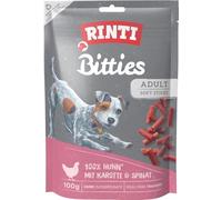 RINTI Bitties pollo con carota e spinaci, snack per cani, 12 x 100 g, senza zucchero
